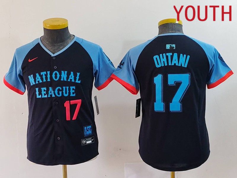 Youth Los Angeles Dodgers #17 Ohtani Blue All star 2024 Nike MLB Jersey style 4->women mlb jersey->Women Jersey